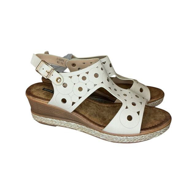 Good Choice Sandra Cream Cutout Slingback Sandals Women’s Size 7.5 NIB - Picture 1 of 7